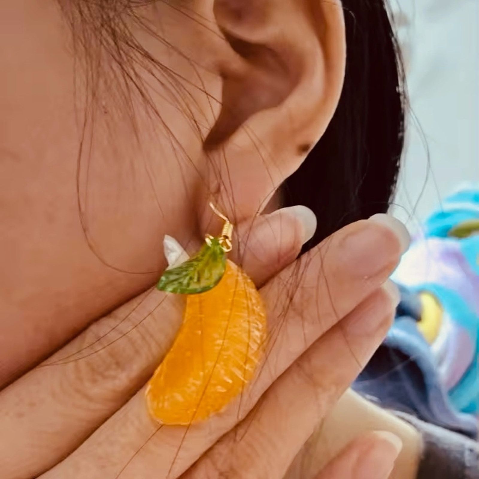 Other Orange sliced earrings fruit jewelry earrings Size ONE SIZE - 4 Thumbnail