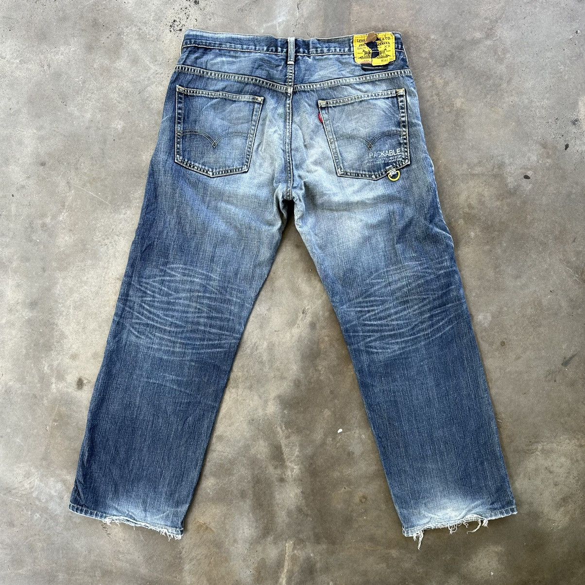 Japanese Brand Vintage Levi’s 503 Packable Distressed Faded Denim Jean Size US 36 / EU 52 - 10 Thumbnail