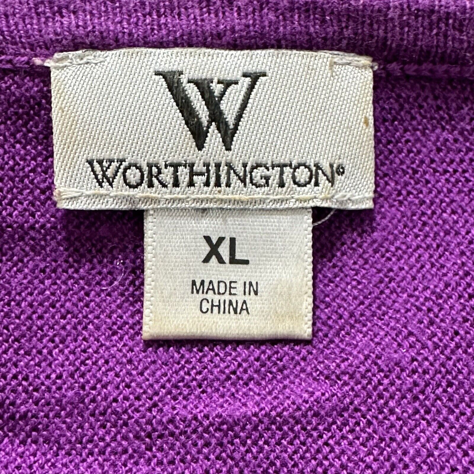 Worthington Worthington XL Knit Top Short Sleeve Purple Sweater Shirt Size XL / US 12-14 / IT 48-50 - 3 Thumbnail