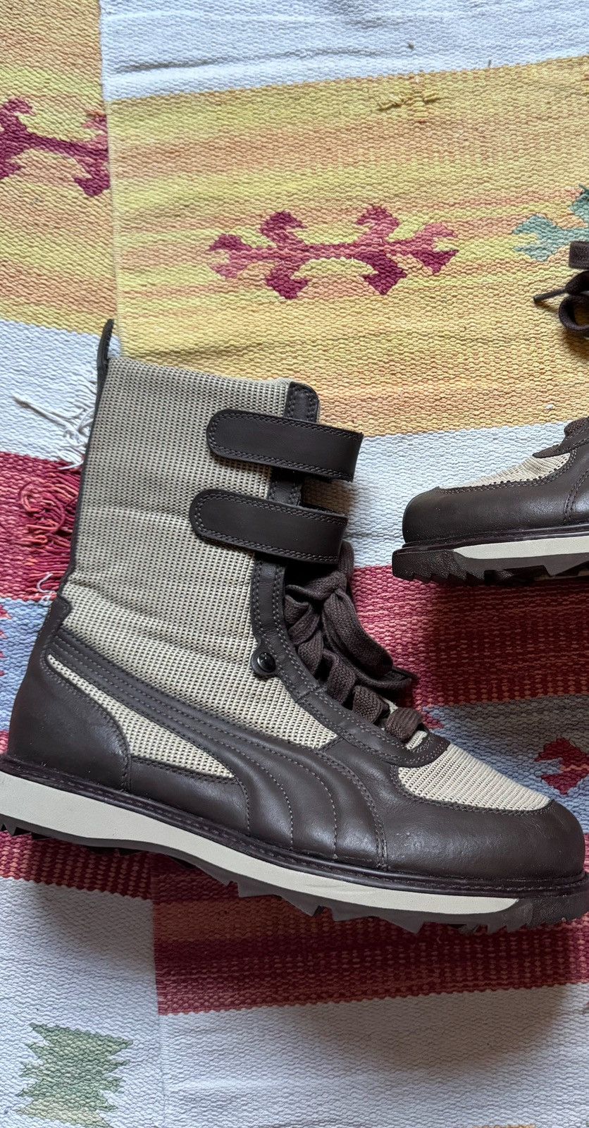 Puma Vintage 00’s Puma y2k Japanese Hi Leather Sneakers Size US 10 / IT 40 - 5 Thumbnail