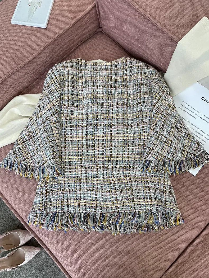Chanel Chanel Coloured tweed woven tassel jacket Size XS / US 0-2 / IT 36-38 - 7 Thumbnail