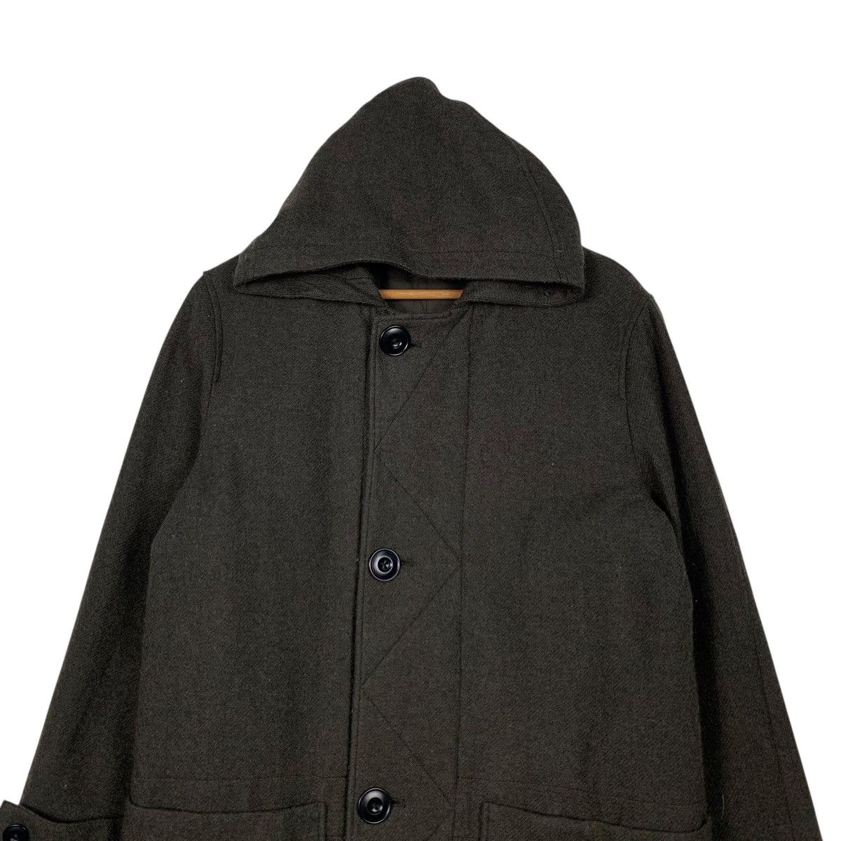 Lemaire × Uniqlo UNIQLO X LEMAIRE Wool Hooded Long Coat Jacket #2119-C93 Size US M / EU 48-50 / 2 - 2 Thumbnail