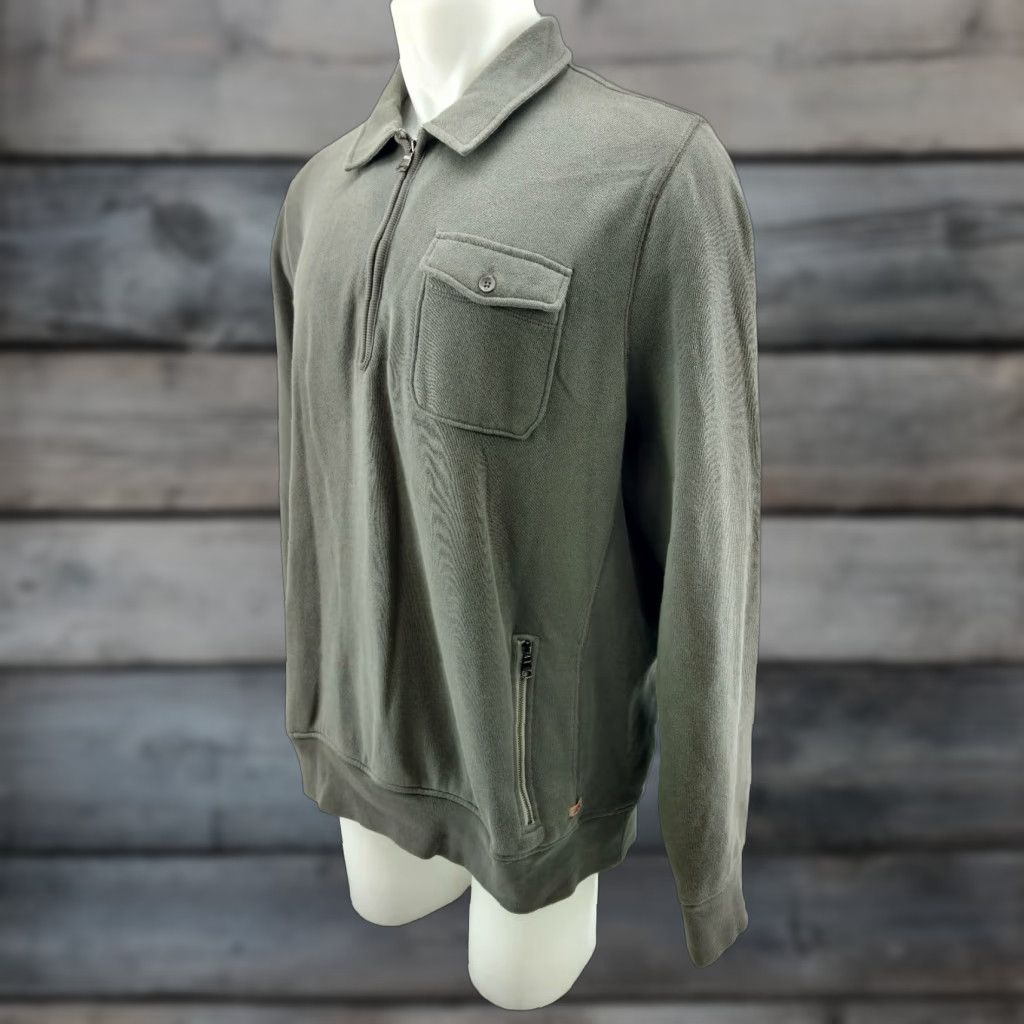 Banana Republic Banana Republic Heritage Mens Sweatshirt 1/4 Zip Up XL Long Sleeve Gray Size US XL / EU 56 / 4 - 1 Thumbnail