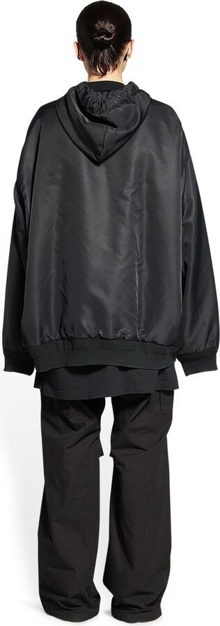 Balenciaga o1in1g0824 3B Sports Icon Padded Zip-Up Hoodie in Black Size US XS / EU 42 / 0 - 2 Thumbnail