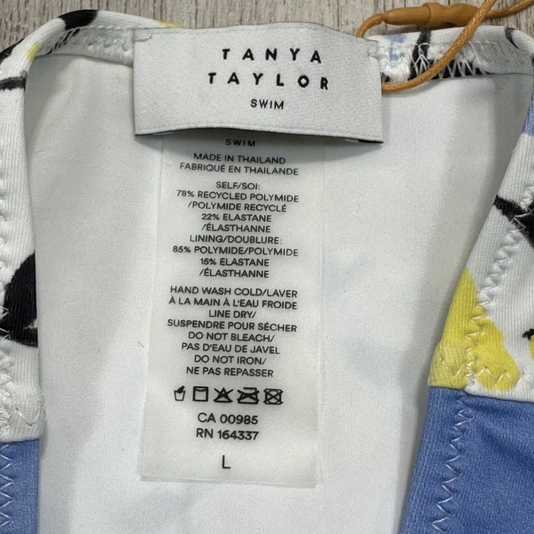 Tanya Taylor Tanya Taylor Swim Kaia Bikini Bottom Blue Yellow NWT Sz L Floral Stripe Womens Bottoms Size 36" / US 14 / IT 50 - 4 Thumbnail