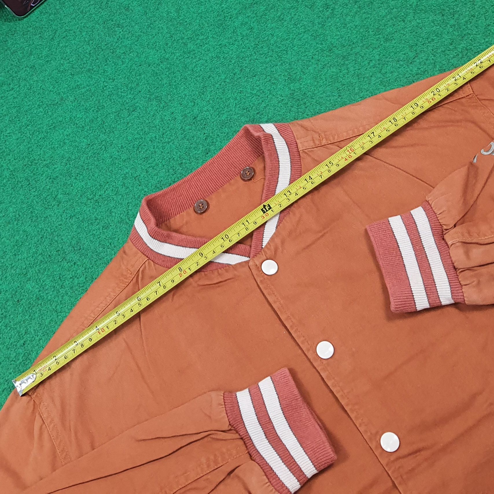 45rpm Vintage 45PRM Japan Varsity Orange Bomber Jacket C288N8 Size US L / EU 52-54 / 3 - 10 Thumbnail