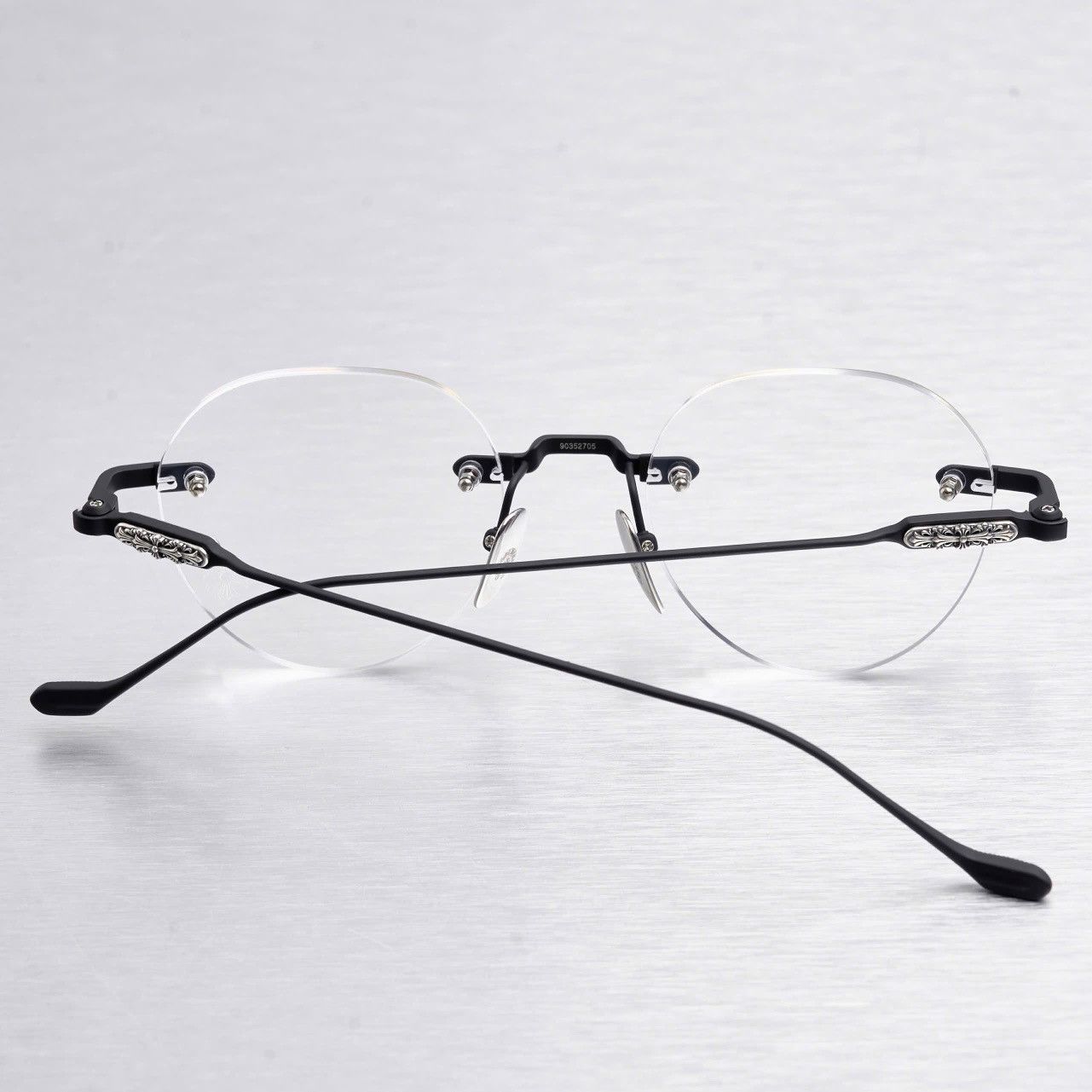 Chrome Hearts CHROME HEARTS SOFFFFFFFFERS I MATTE BLACK/SHINY SILVER GLASSES Size ONE SIZE - 7 Thumbnail