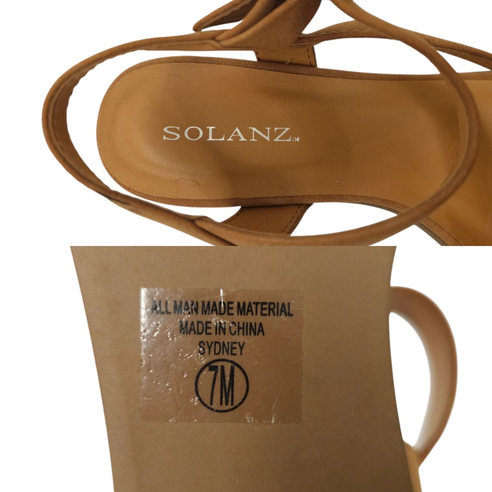 Other Solanz Sydney Strappy Sandals Womens 7 M Buckle Faux Leather Size US 7 / IT 37 - 8 Thumbnail