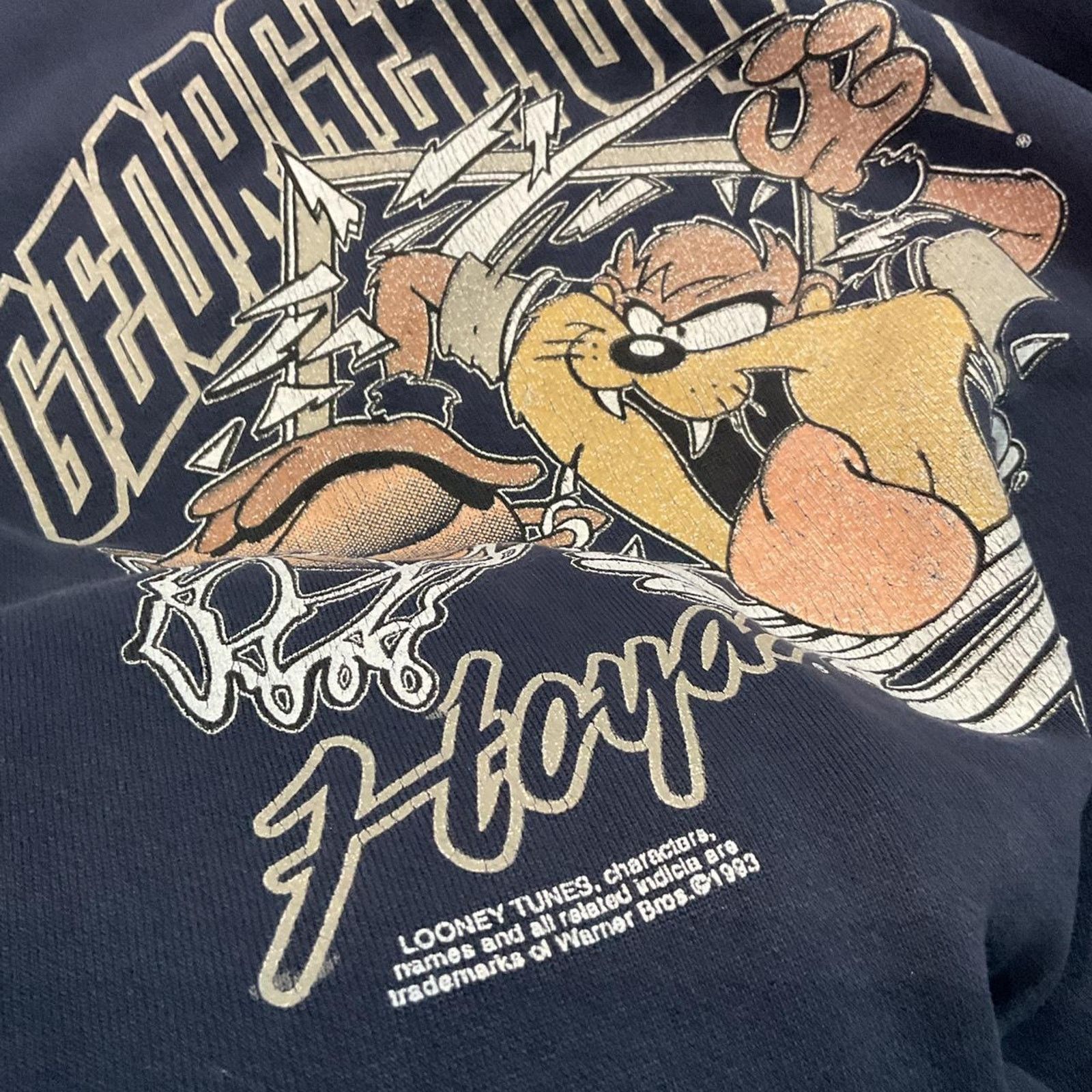 Vintage Vintage 1983 Georgetown looney tunes Taz sweater Size US XL / EU 56 / 4 - 2 Thumbnail