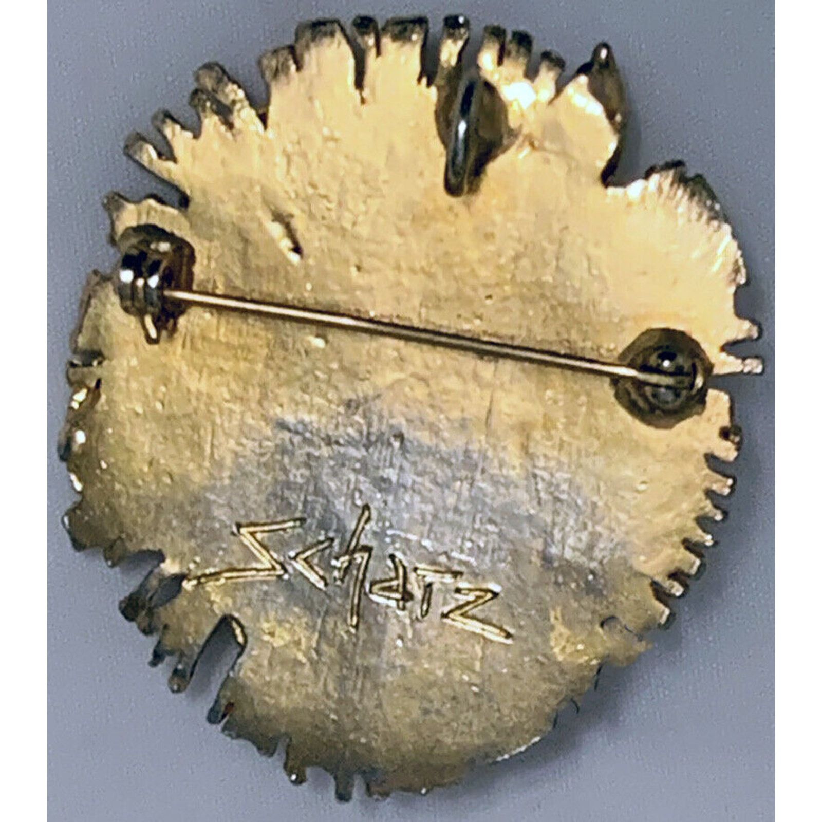 Other Vintage Gold Tone SCHATZ Brooch Size ONE SIZE - 6 Thumbnail