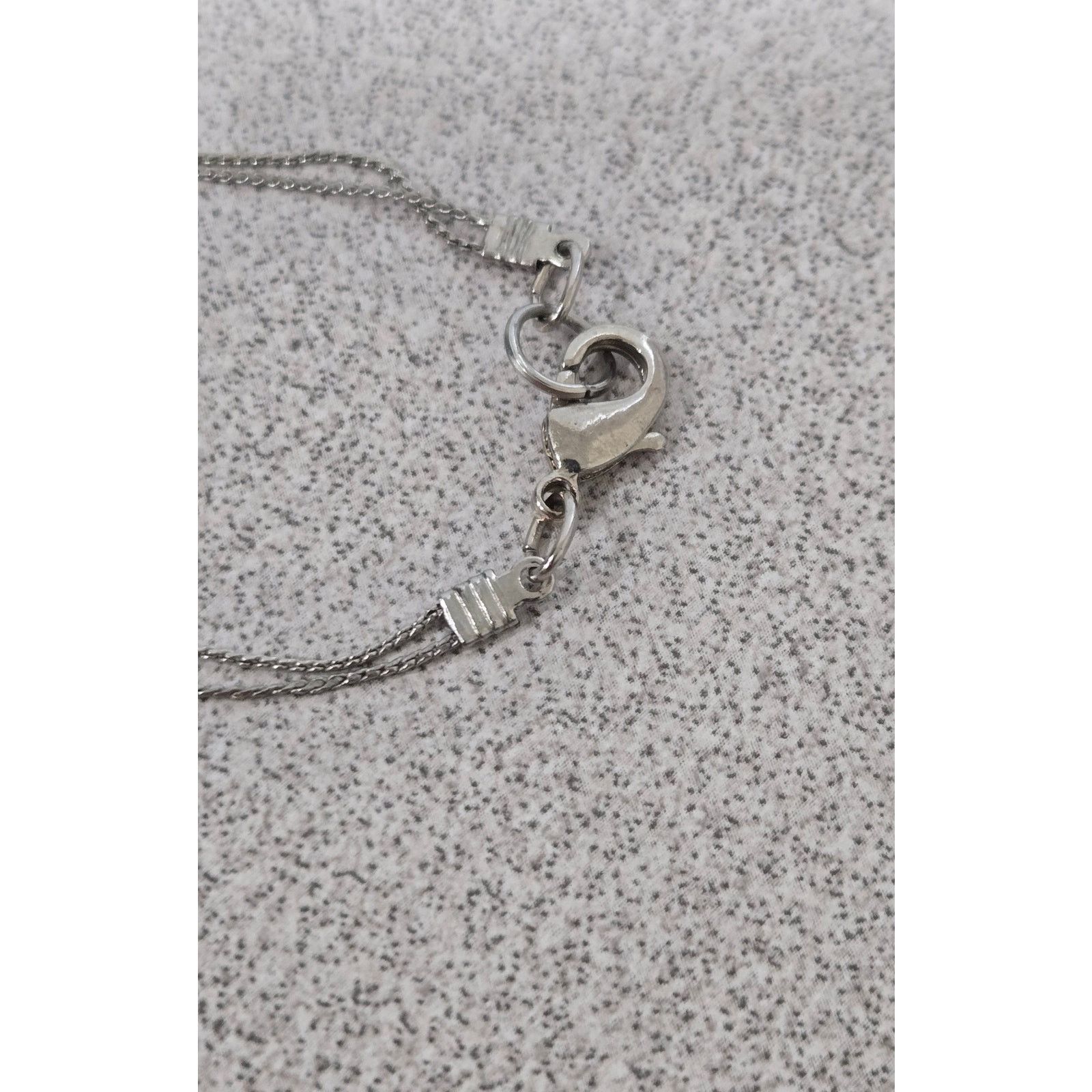 Other Silver Blue Green Stone Beads Double Strand Necklace Size ONE SIZE - 3 Thumbnail