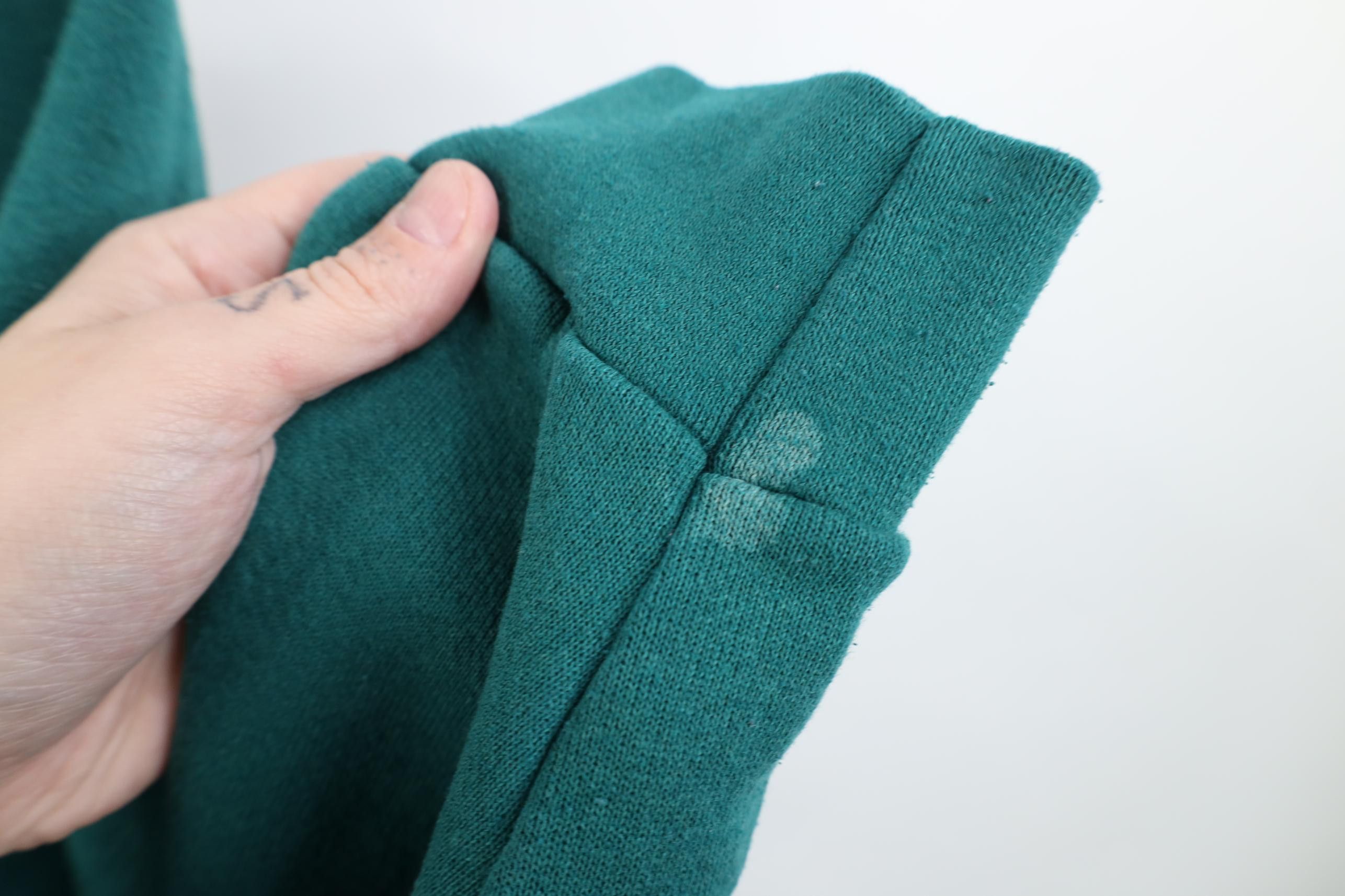 Vintage Vintage 90s Streetwear Blank Crewneck Sweatshirt Teal Green Size US XXL / EU 58 / 5 - 10 Thumbnail