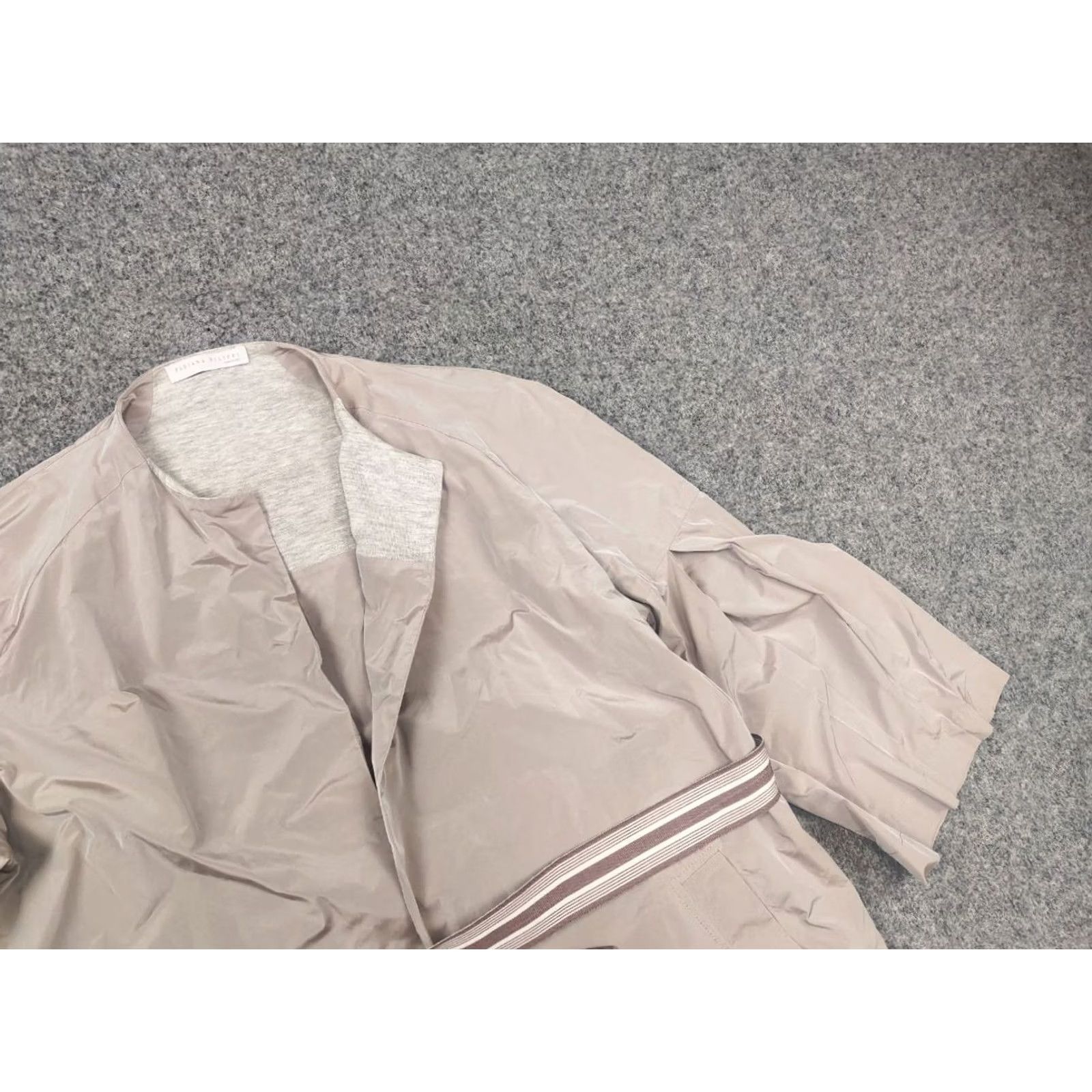 Fabiana Filippi Fabiana Filippi Italy Design Jacket Coat Wrap-Around Belt Champagne Color L Size L / US 10 / IT 46 - 5 Thumbnail
