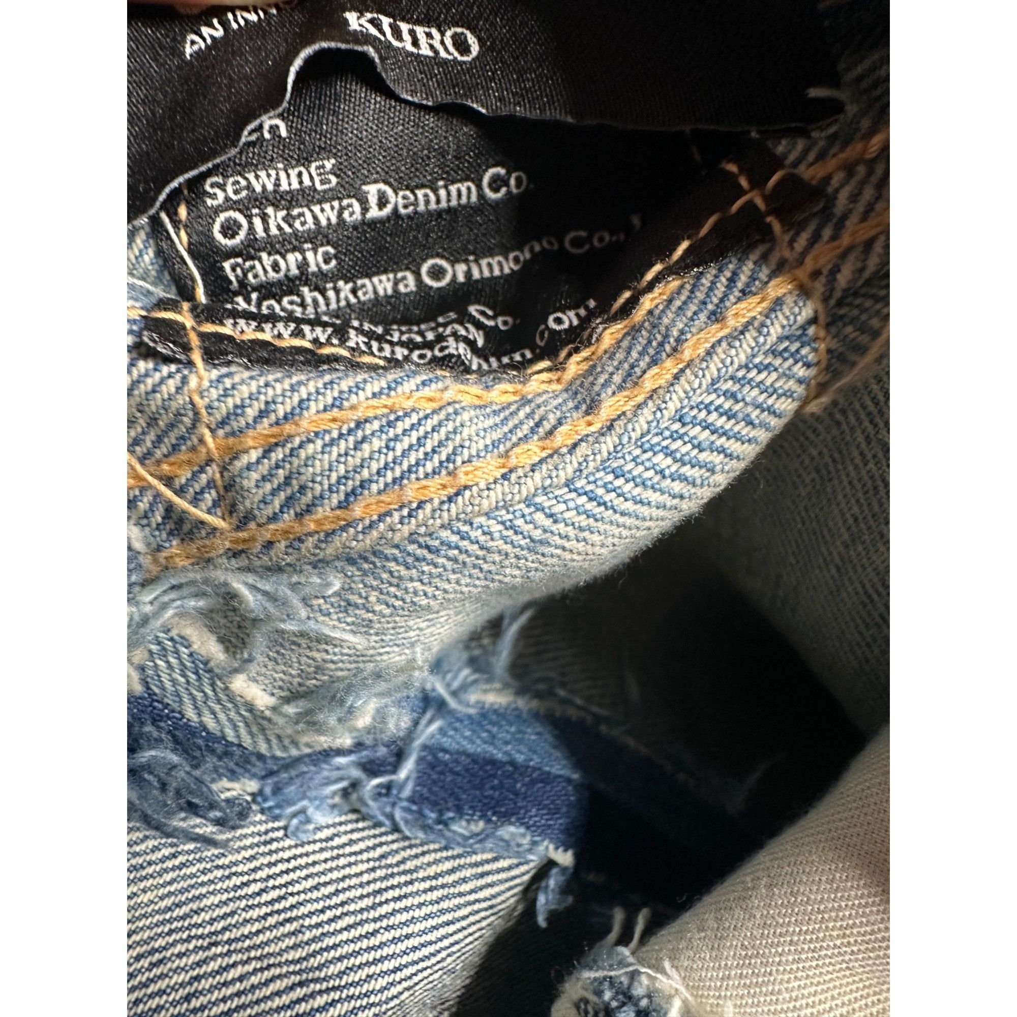 KURO Kuro Denim Japanese vintage selvedge remake jeans, made in J Size US 33 - 7 Thumbnail
