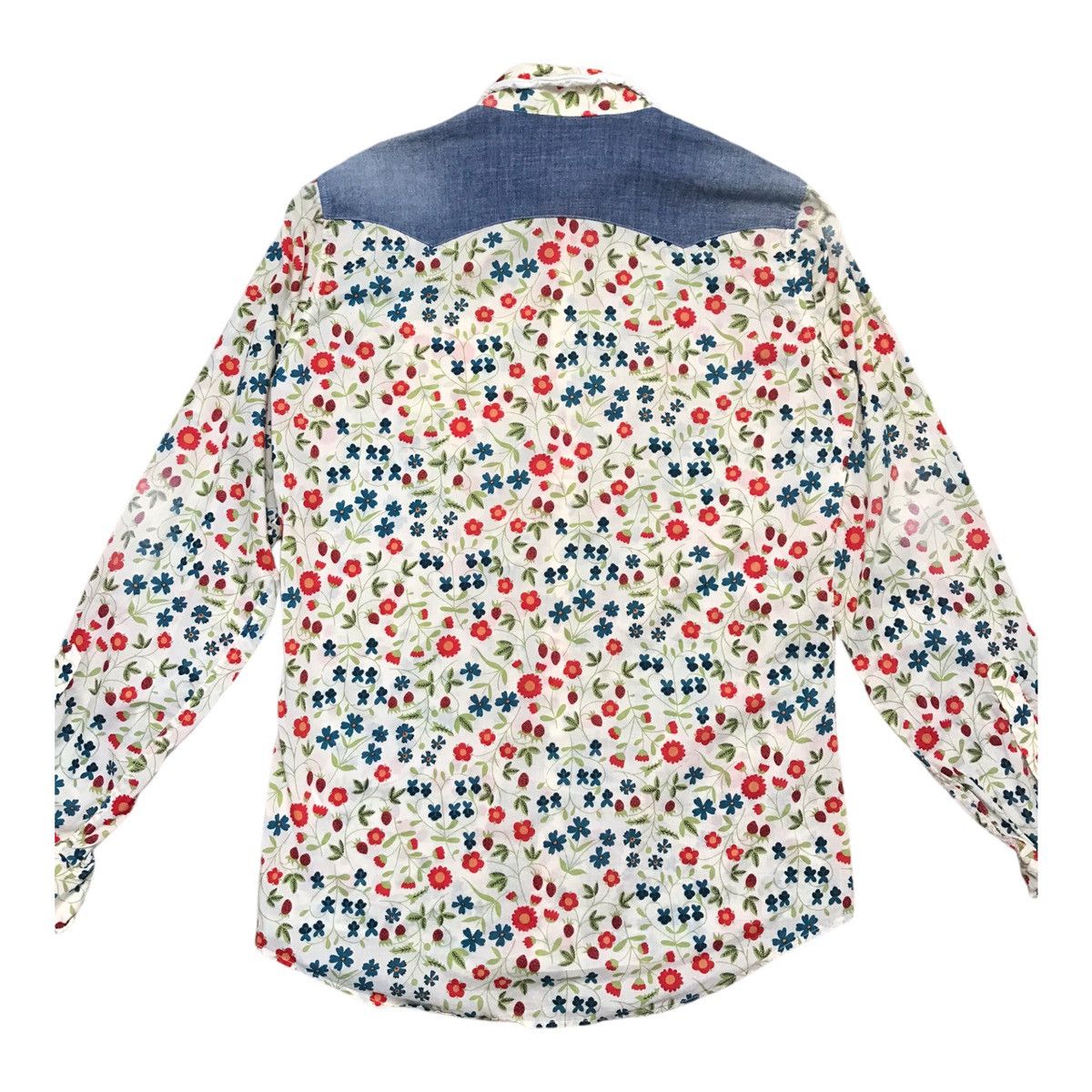 Designer × Dsquared2 2006 Dsquared2 Floral Western Denim Button Up Shirt Size US M / EU 48-50 / 2 - 5 Thumbnail