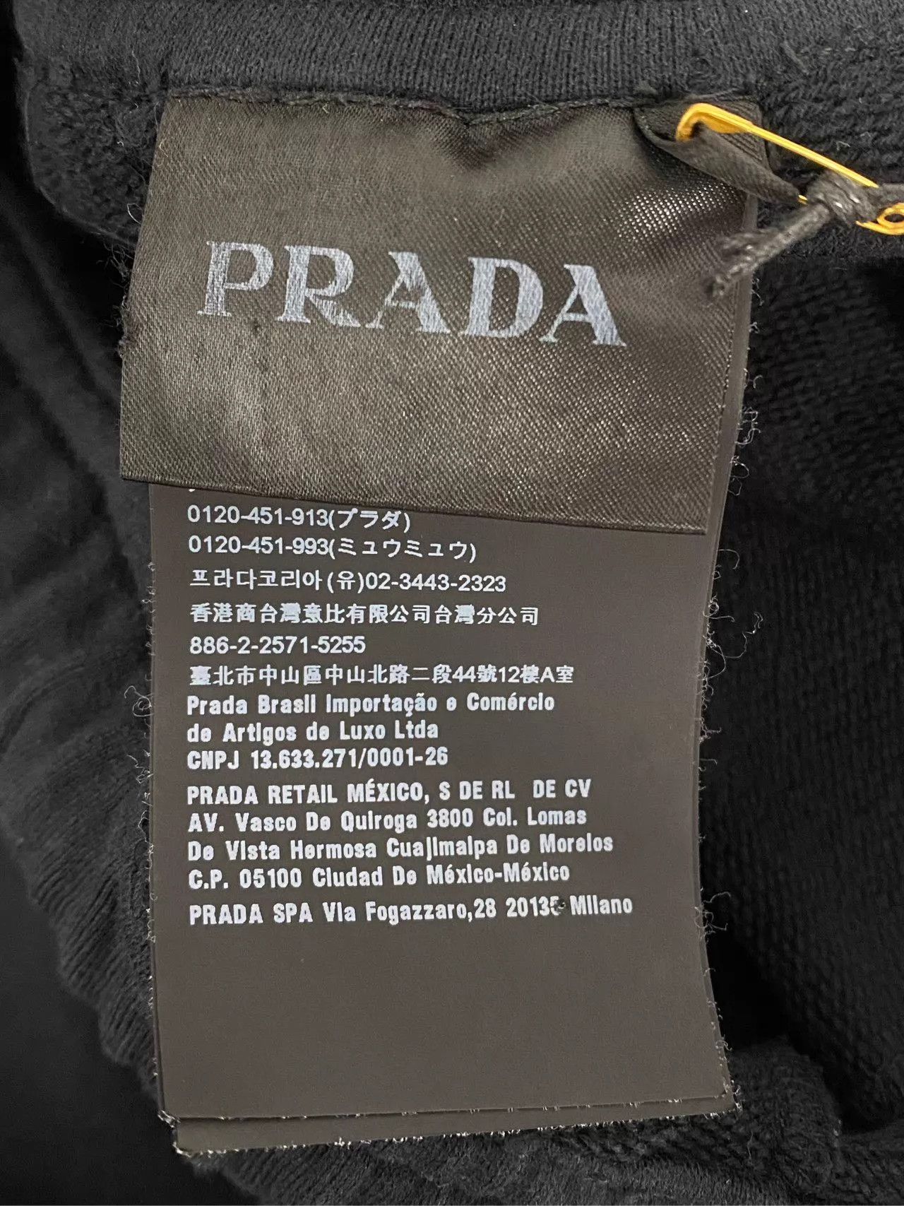 Prada Prada Track Pants Black Printed Logo Side Panel Size 26" / US 2 / IT 38 - 3 Thumbnail