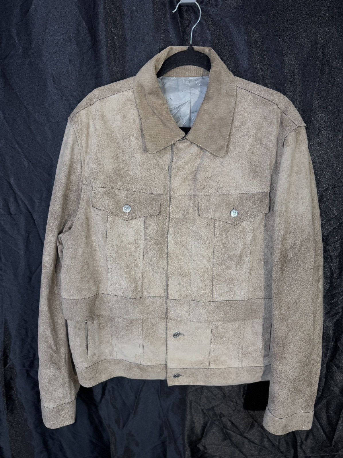 Dior Dior Show khaki Angola lambskin suede jacket Size US L / EU 52-54 / 3 - 1 Thumbnail