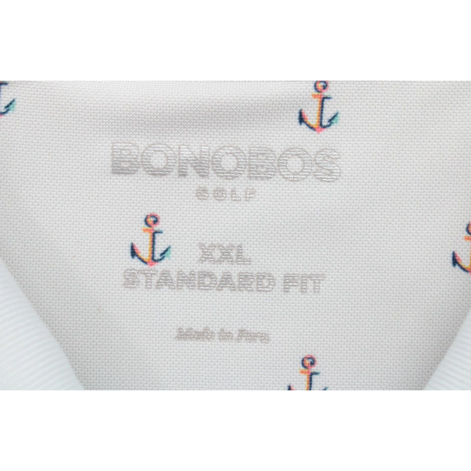 Bonobos VINTAGE Bonobos Polo Shirt Mens XXL White Anchors Nautical Short Sleeve Preppy Stylish Size US XXL / EU 58 / 5 - 7 Thumbnail
