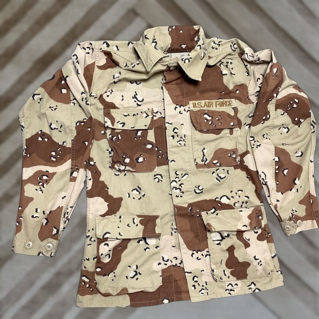 Vintage VINTAGE Army Coat Mens XS Camouflage Desert Brown Cotton Canvas 90s Military Jacket Size US XS / EU 42 / 0 - 1 Thumbnail