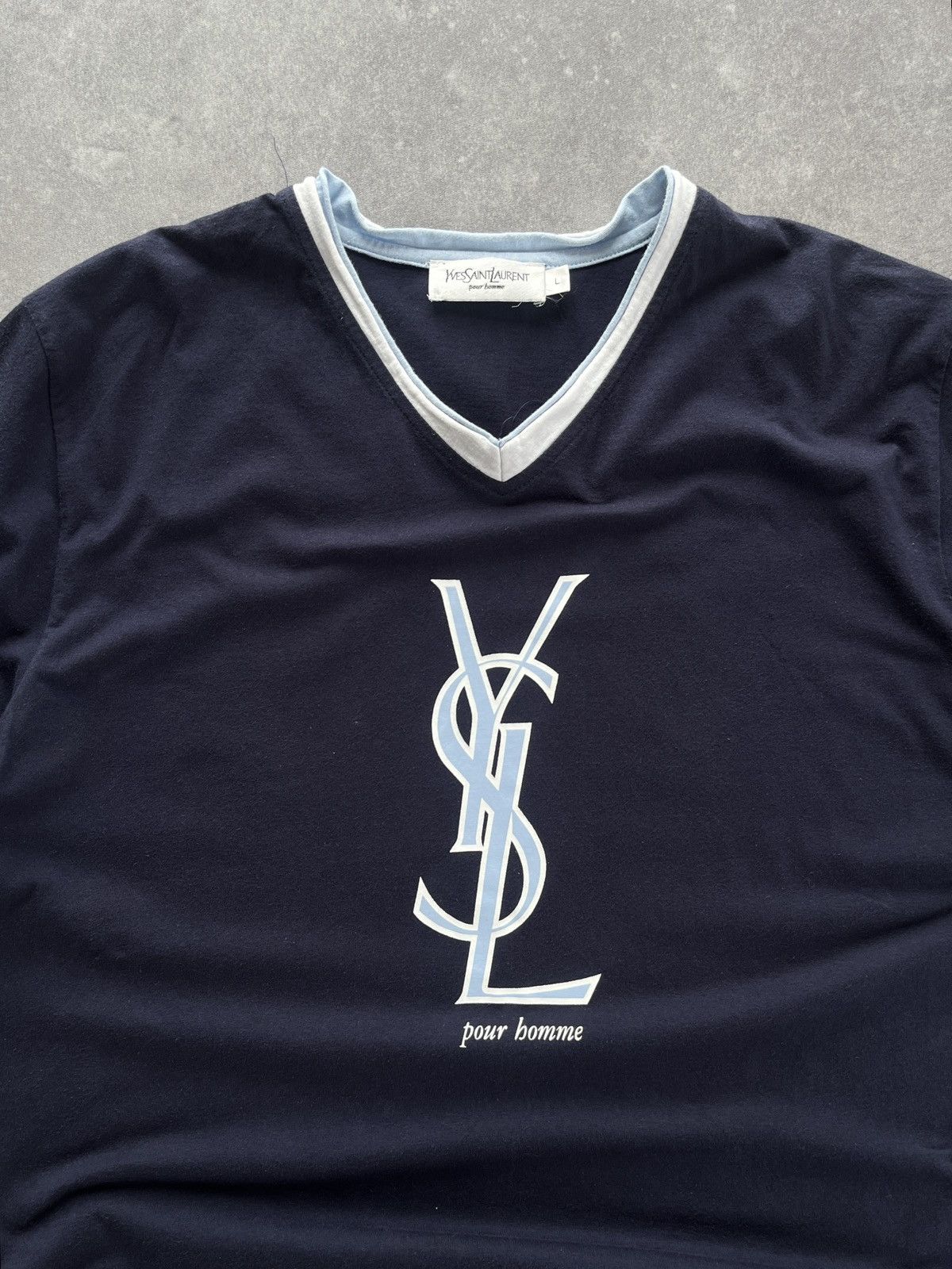 Yves Saint Laurent Vintage YVES SAINT LAURENT T-shirt Big Logo Paris France Size US M / EU 48-50 / 2 - 4 Thumbnail