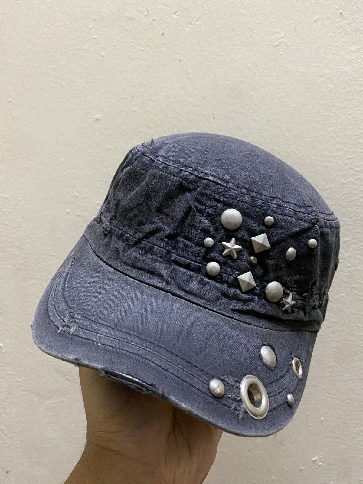 Hysteric Glamour Cadet Hat Poem Sun Faded Studded Distressed Punk y2K style Size ONE SIZE - 1 Thumbnail