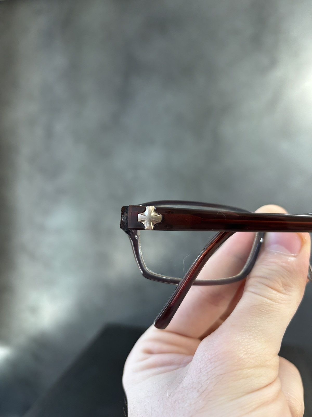 Nicole Miller Nicole Miller Carmine Glasses Frames Cross Stud Chrome Heart Size ONE SIZE - 14 Thumbnail