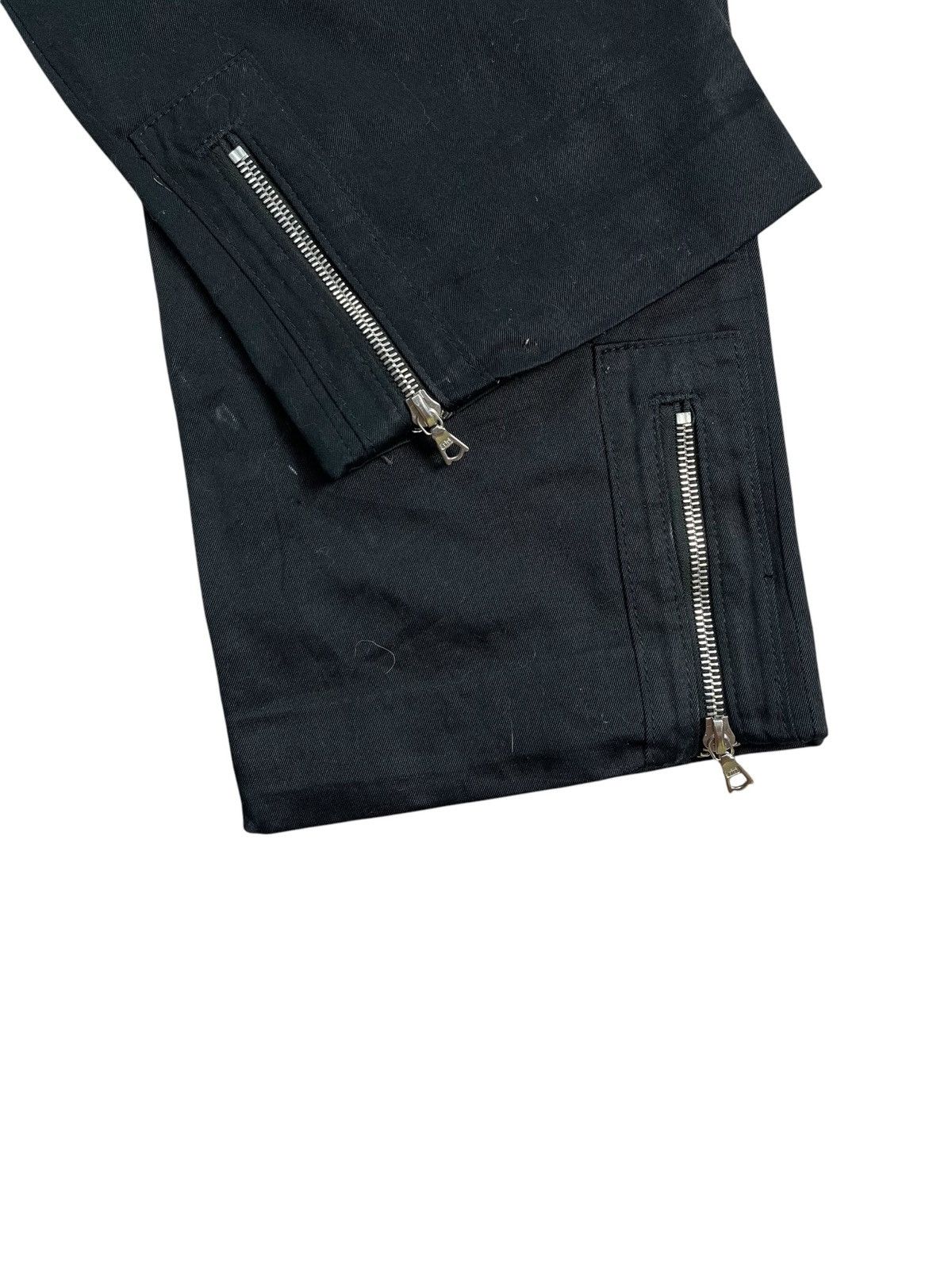 14th Addiction 2005 Artisan - Riri Zips Bad Boy Mix Velour Biker Pants Size US 30 / EU 46 - 7 Thumbnail