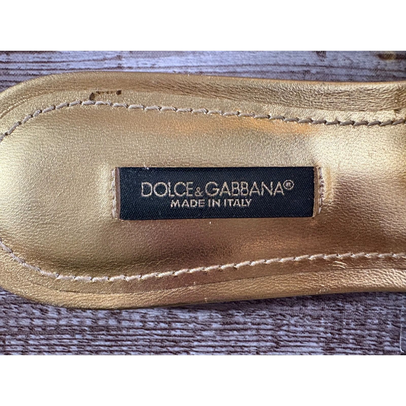 Dolce & Gabbana Dolce Gabbana Bellucci Leather and Sequins Flat Slides Size Size US 6 / IT 36 - 6 Thumbnail