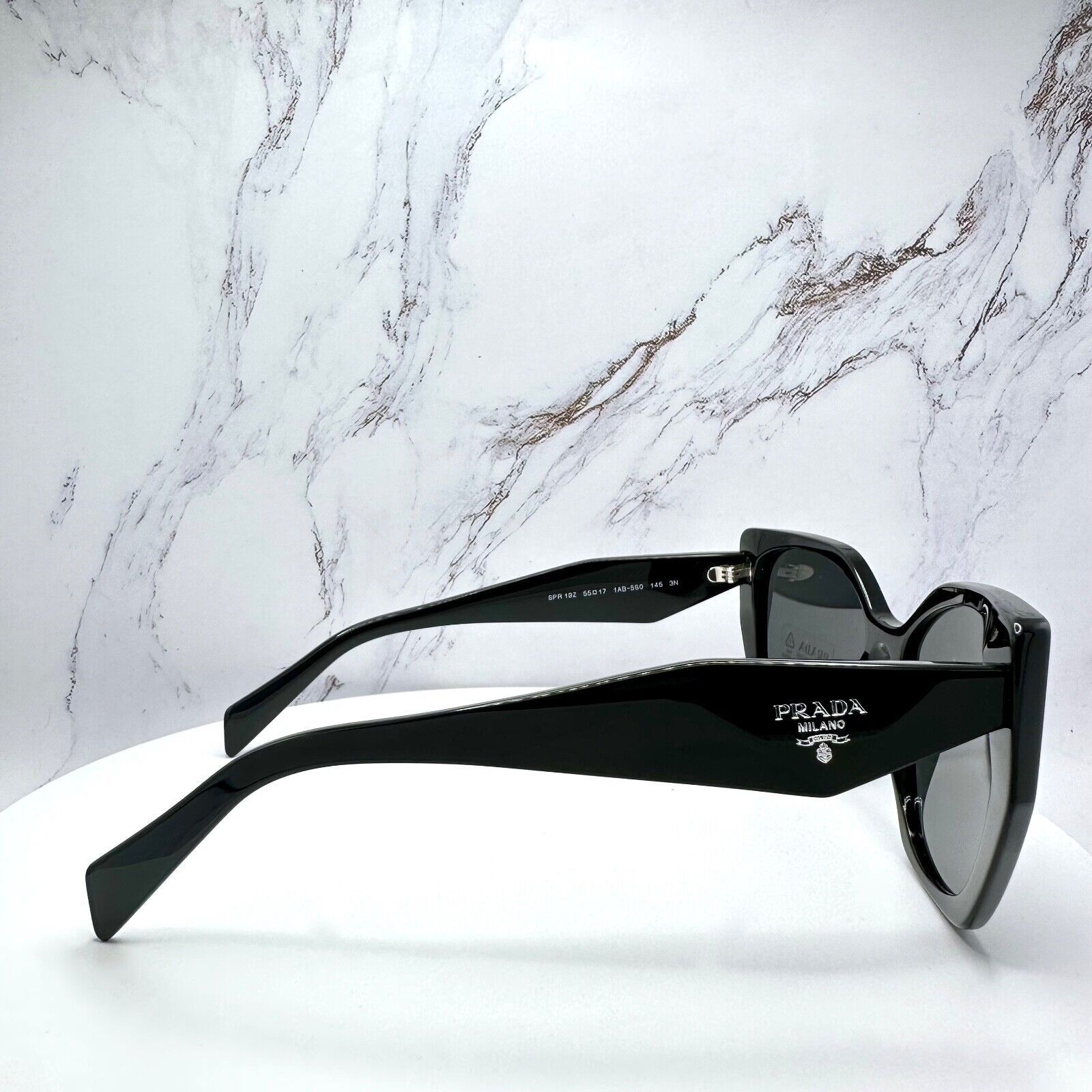 Prada New PRADA Sunglasses Black Symbole 100% Authentic Cat Eye Size ONE SIZE - 11 Thumbnail