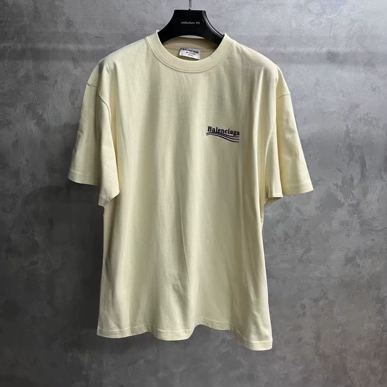 Balenciaga Balenciaga White label beige letter print round neck short Size US M / EU 48-50 / 2 - 1 Thumbnail