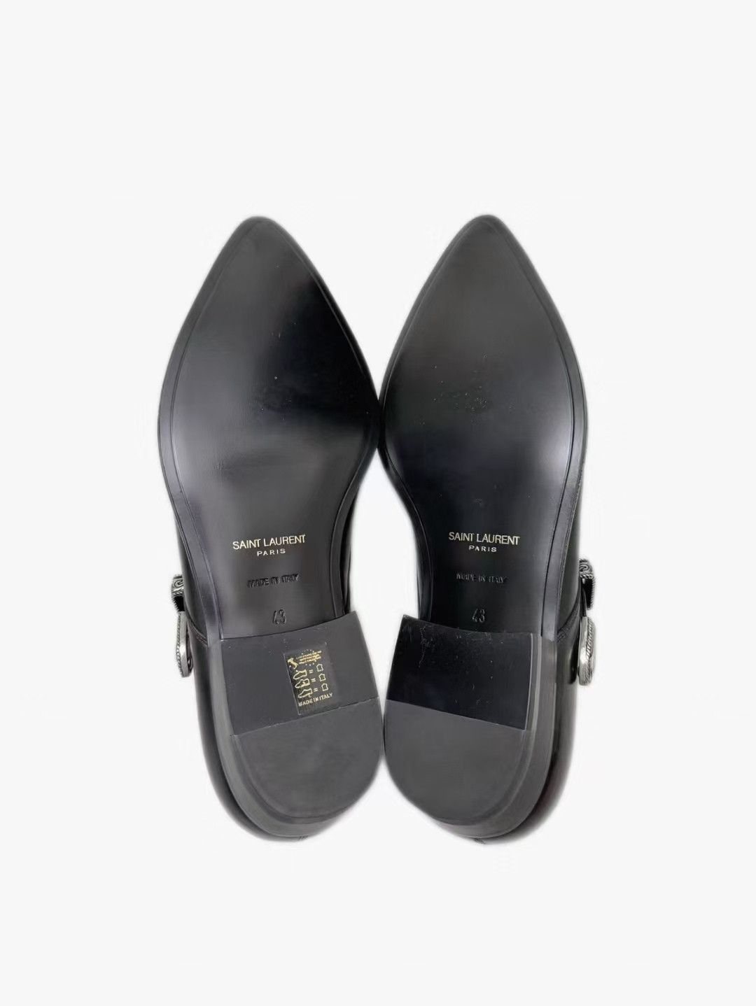 Saint Laurent Paris Saint Laurent Paris 14ss Western Buckle Leather Shoes-yw Size US 10 / EU 43 - 5 Thumbnail
