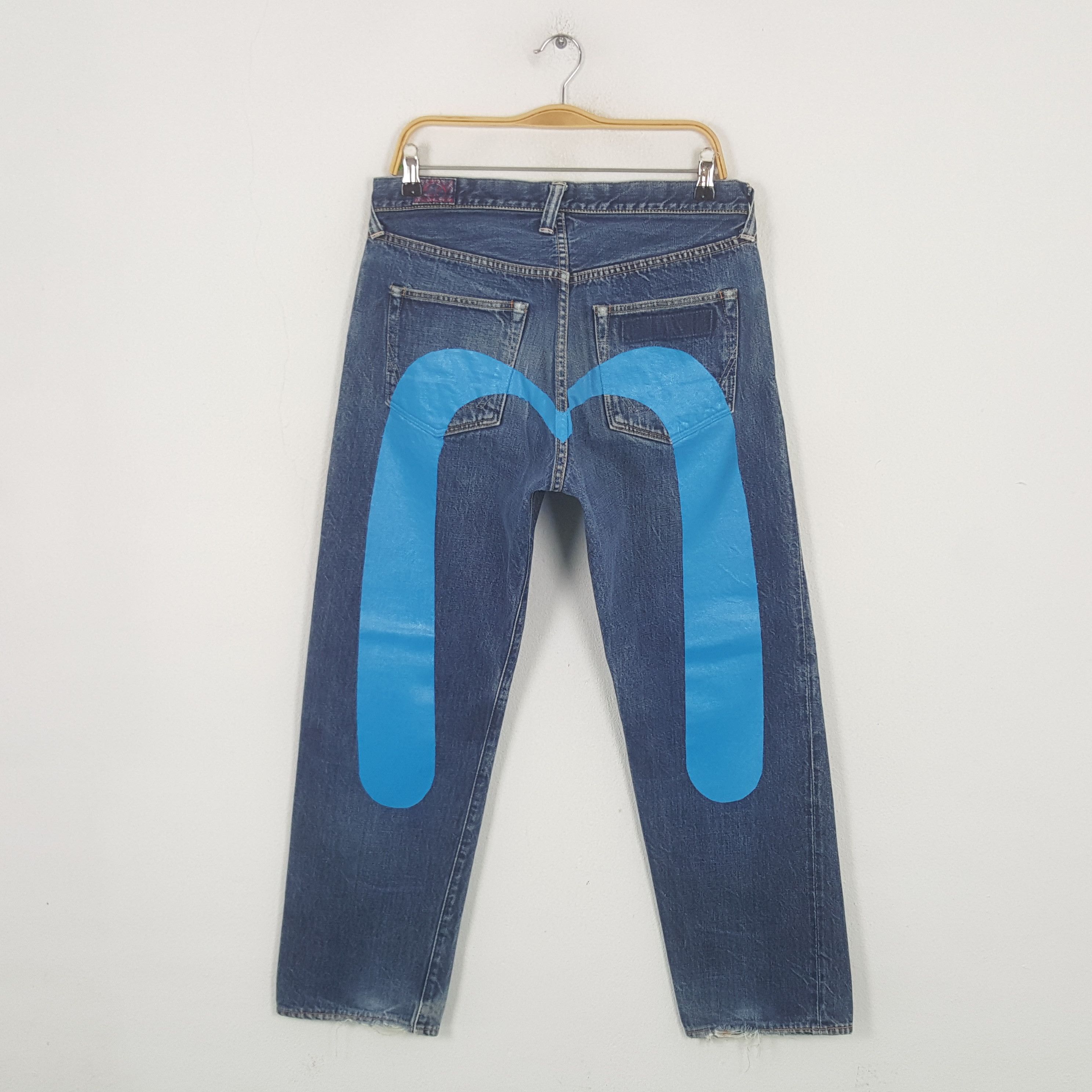 Vintage Evisu Japan Selvedge Daicock Custom Denim Jeans RR9