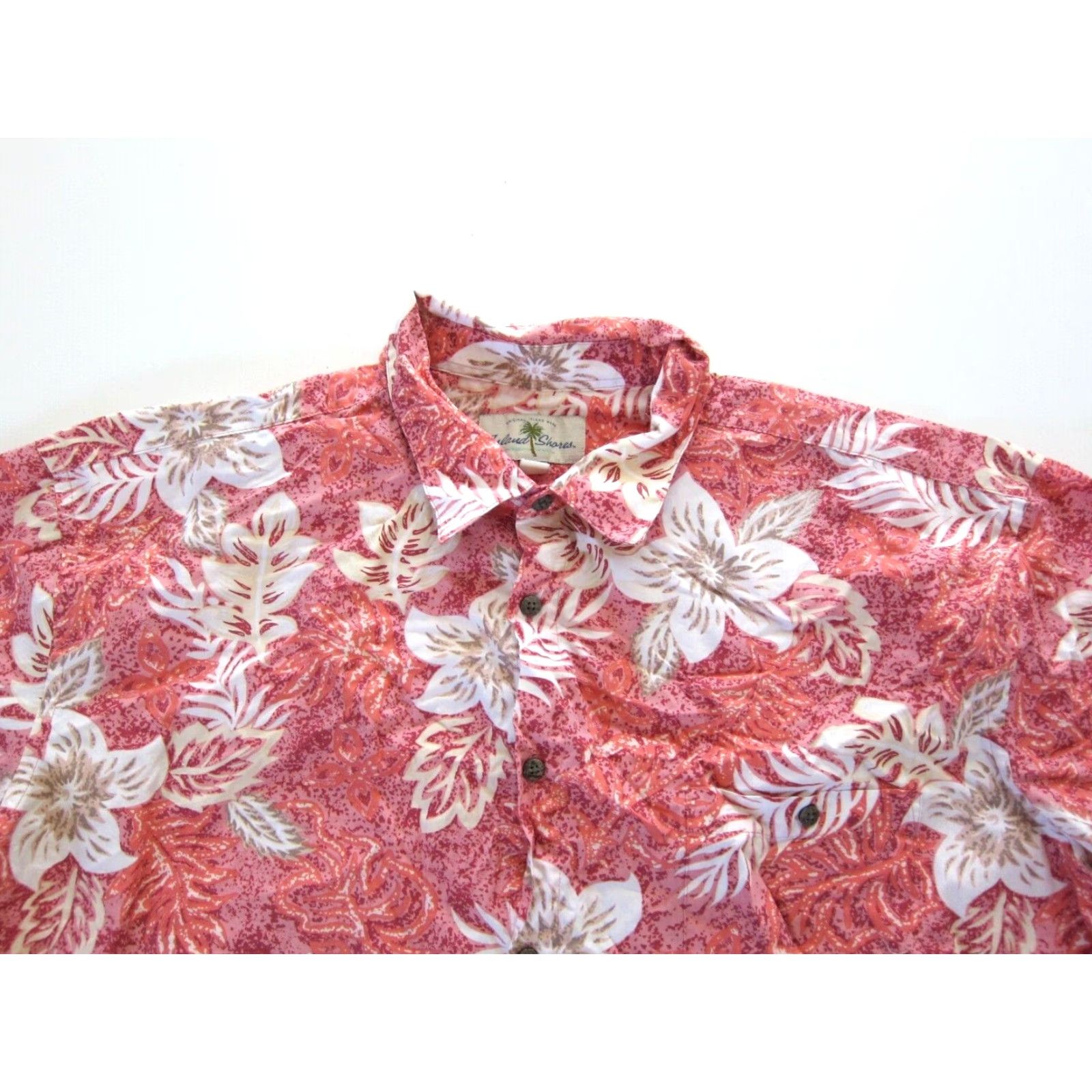 Pinko VINTAGE Island Shores Cotton Pink White Floral Hawaiian Button Down Shirt XXL Size US XXL / EU 58 / 5 - 3 Thumbnail