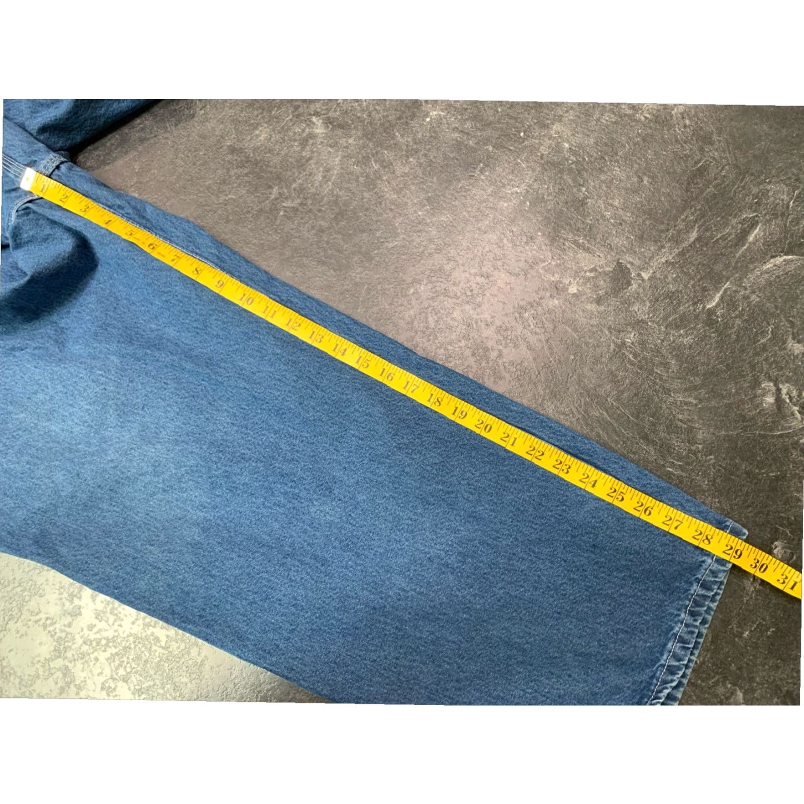 Carhartt VINTAGE Carhartt Men's 48X30 Straight Fit Jeans Blue Cotton Workwear Size US 32 / EU 48 - 6 Thumbnail