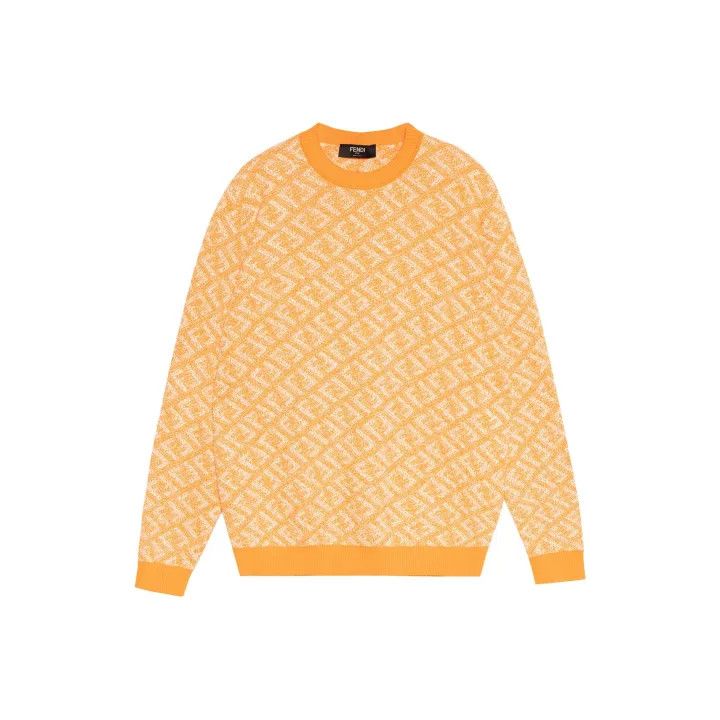 Fendi Fendi Logo Knit Sweater for Men in Orange 0079 Size US L / EU 52-54 / 3 - 1 Thumbnail