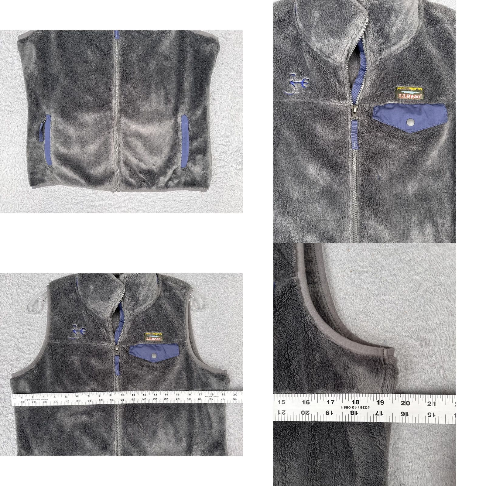 Vintage L.L.Bean Vest Women Small Gray Full Zip Chest Pocket Outdoor Hiking Warm Satin? (Note: The input preserved? No extra) Size S / US 4 / IT 40 - 8 Thumbnail