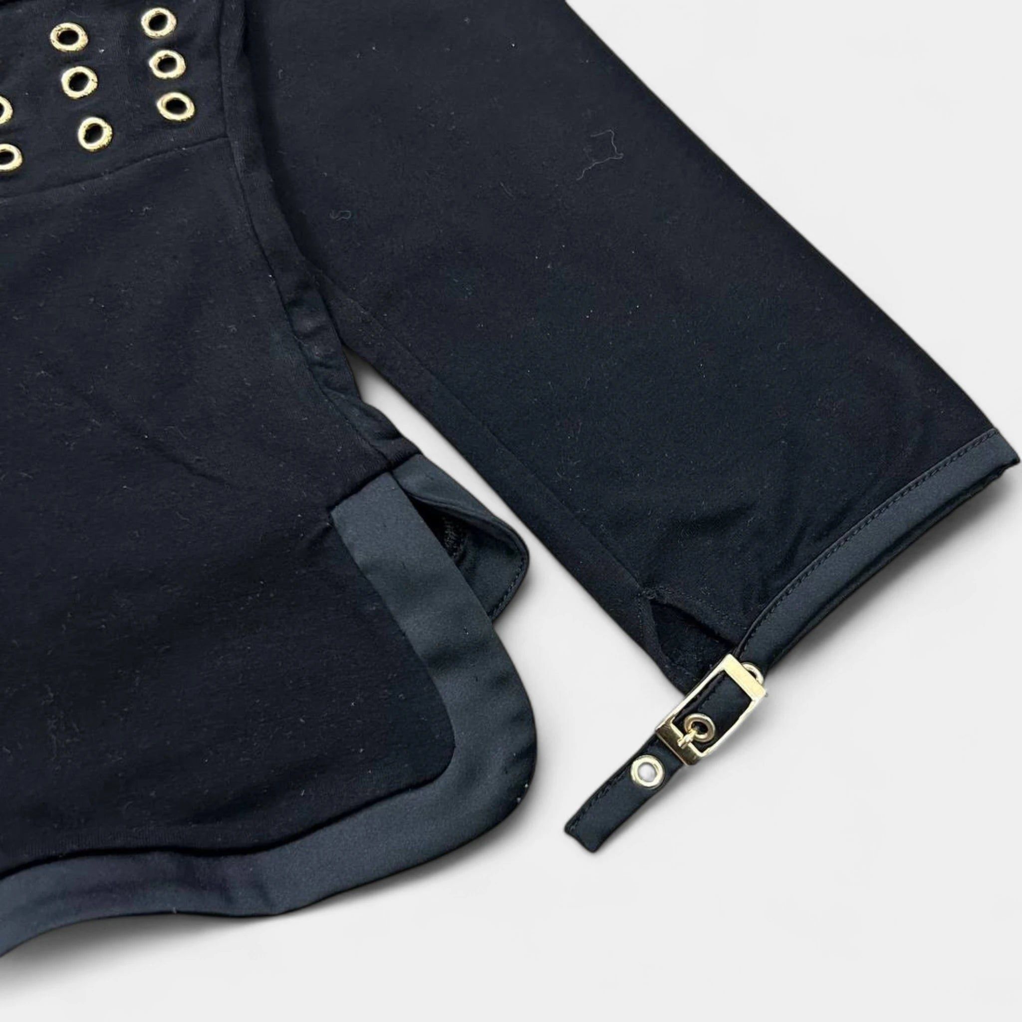 Versace Versace 1990s Gold Eyelet Long Sleeve T-shirt Size US L / EU 52-54 / 3 - 3 Thumbnail