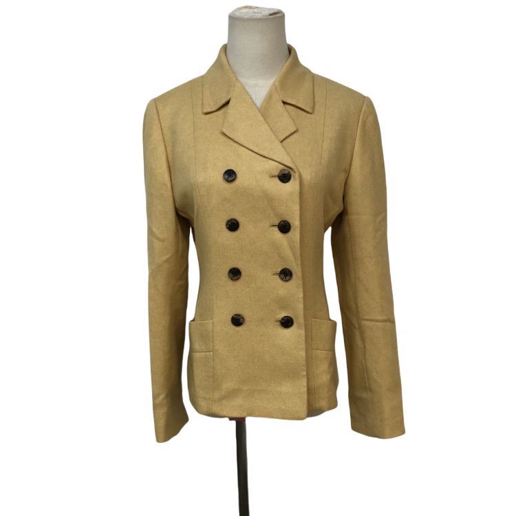 Saint Laurent Paris Saint Laurent Yellow Wool Blazer Size 34 Size XS / US 0-2 / IT 36-38 - 1 Thumbnail