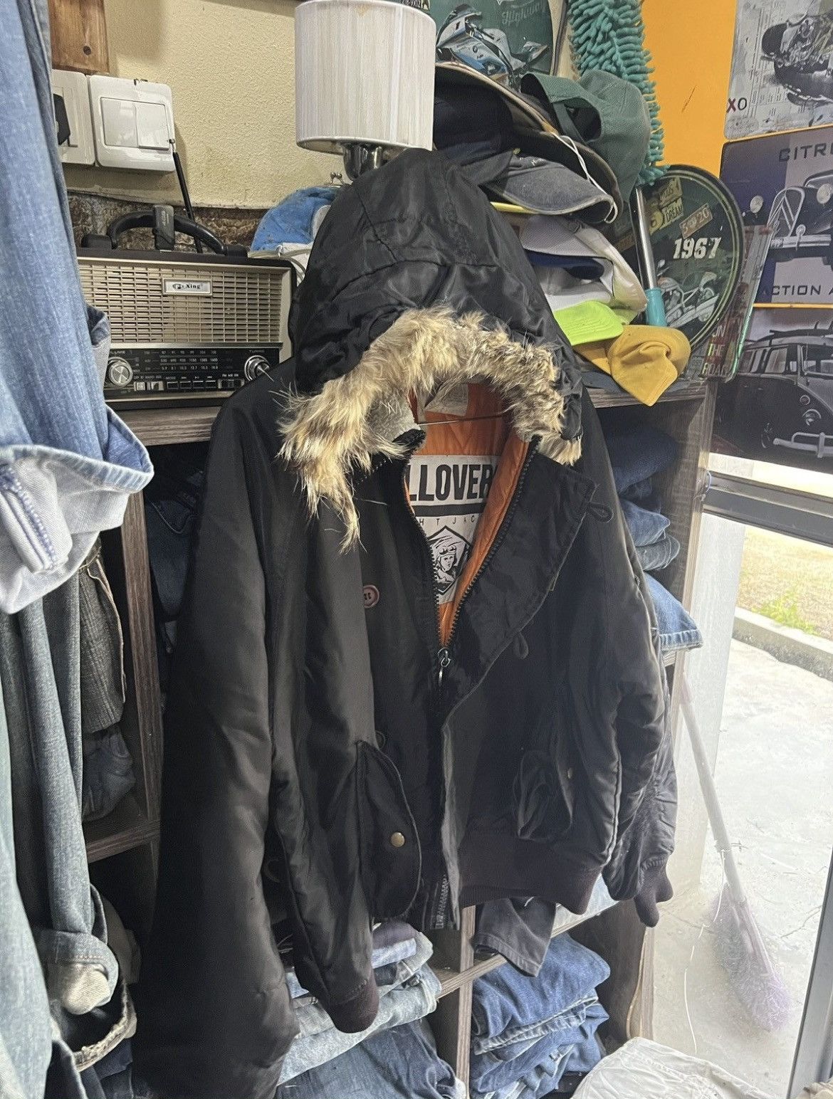 Other 🔥Vintage Pulloveria Flight Jacket With Hoodie Size US L / EU 52-54 / 3 - 6 Thumbnail