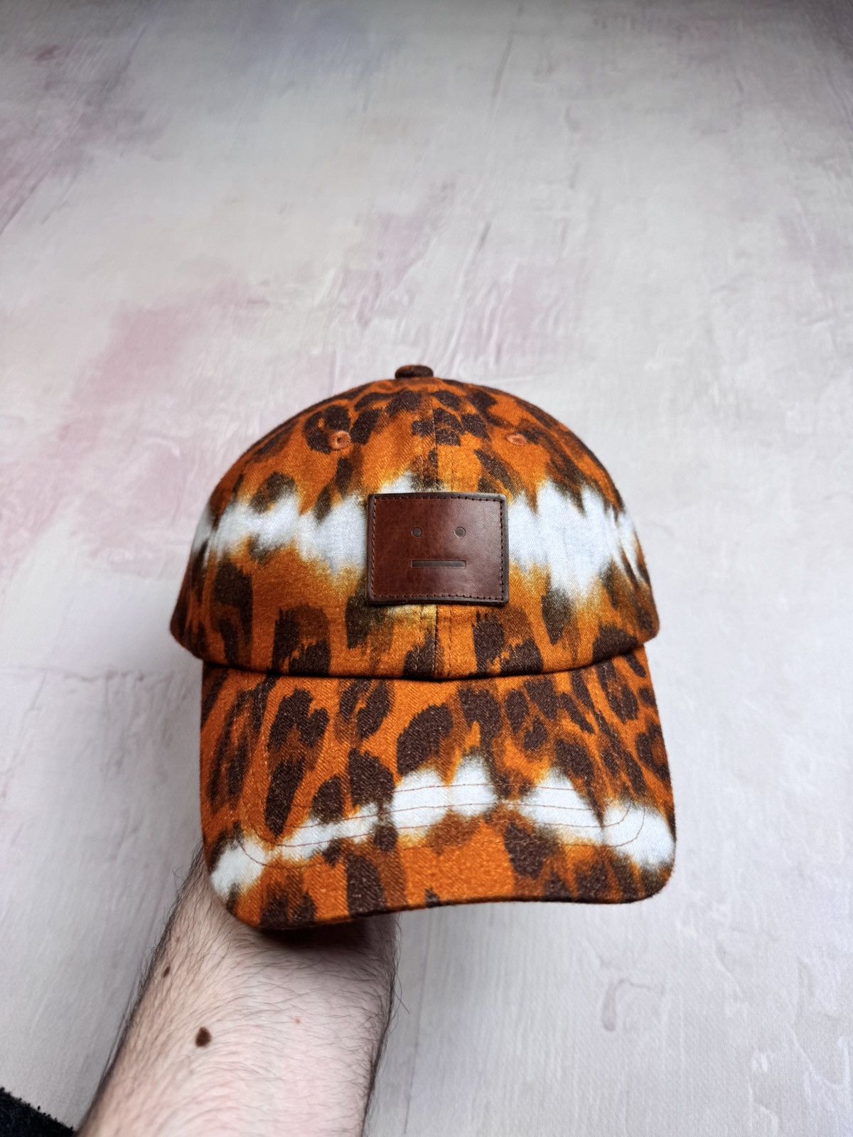 Pre-owned Acne Studios Leopard Cap Hat