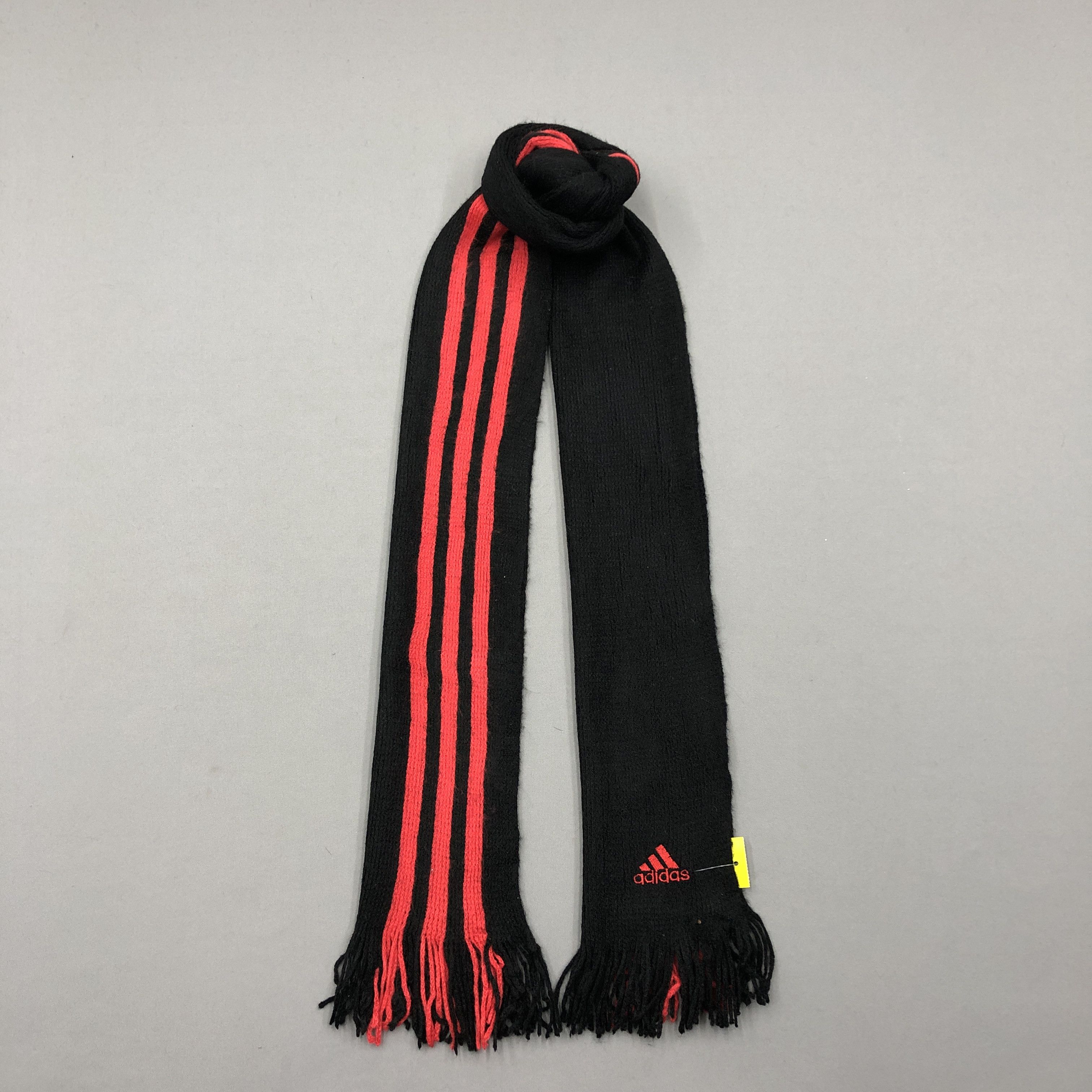 Adidas × Vintage Vintage Adidas Scarf Ribbed Knit Wool Cashmere Scarves - Size ONE SIZE - 1 Thumbnail