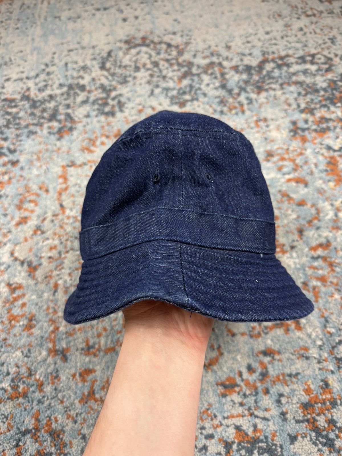 Japanese Brand × Vintage Vintage 90s Bone embroidered denim bucket hat graffiti style Size ONE SIZE - 3 Thumbnail
