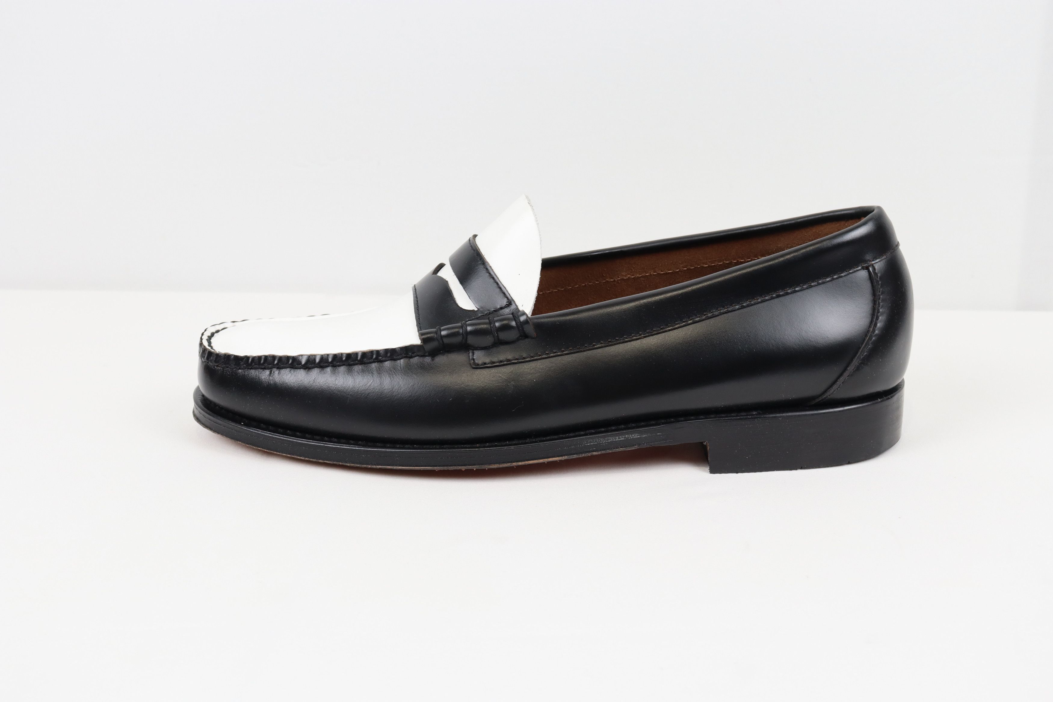 G.H. Bass & Co. o1rshd Weejun Larson Penny Moccasins in Black / White Size US 11.5 / EU 44-45 - 2 Thumbnail