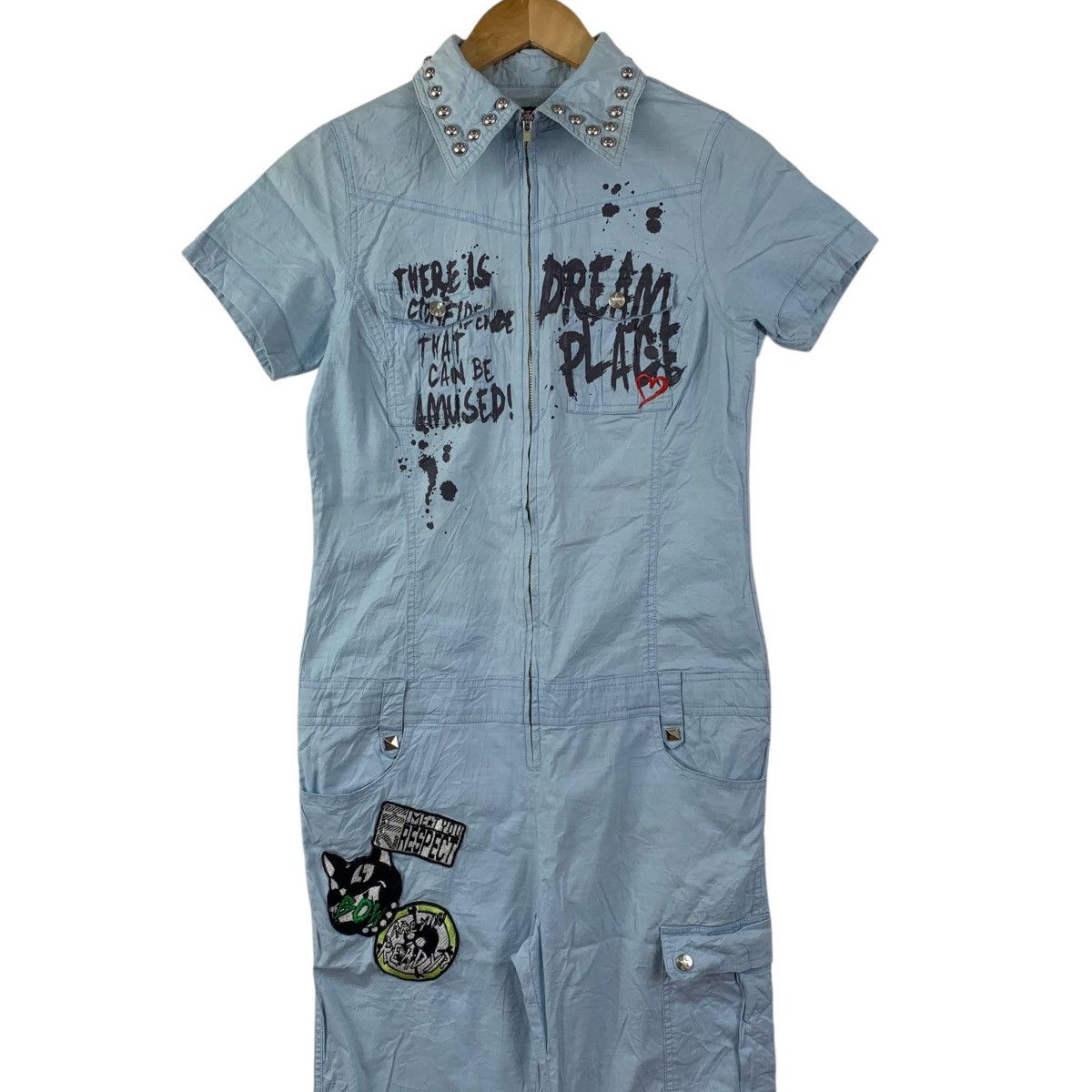 Japanese Brand JSG Japanese Brand Punk Bondage Short Sleeve Jumpsuit Jacket Size S / US 4 / IT 40 - 2 Thumbnail