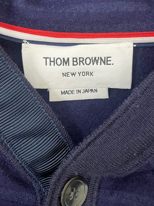 Thom Browne Thom browne Dark blue striped wool hooded button jacket 250 Size US S / EU 44-46 / 1 - 5 Thumbnail