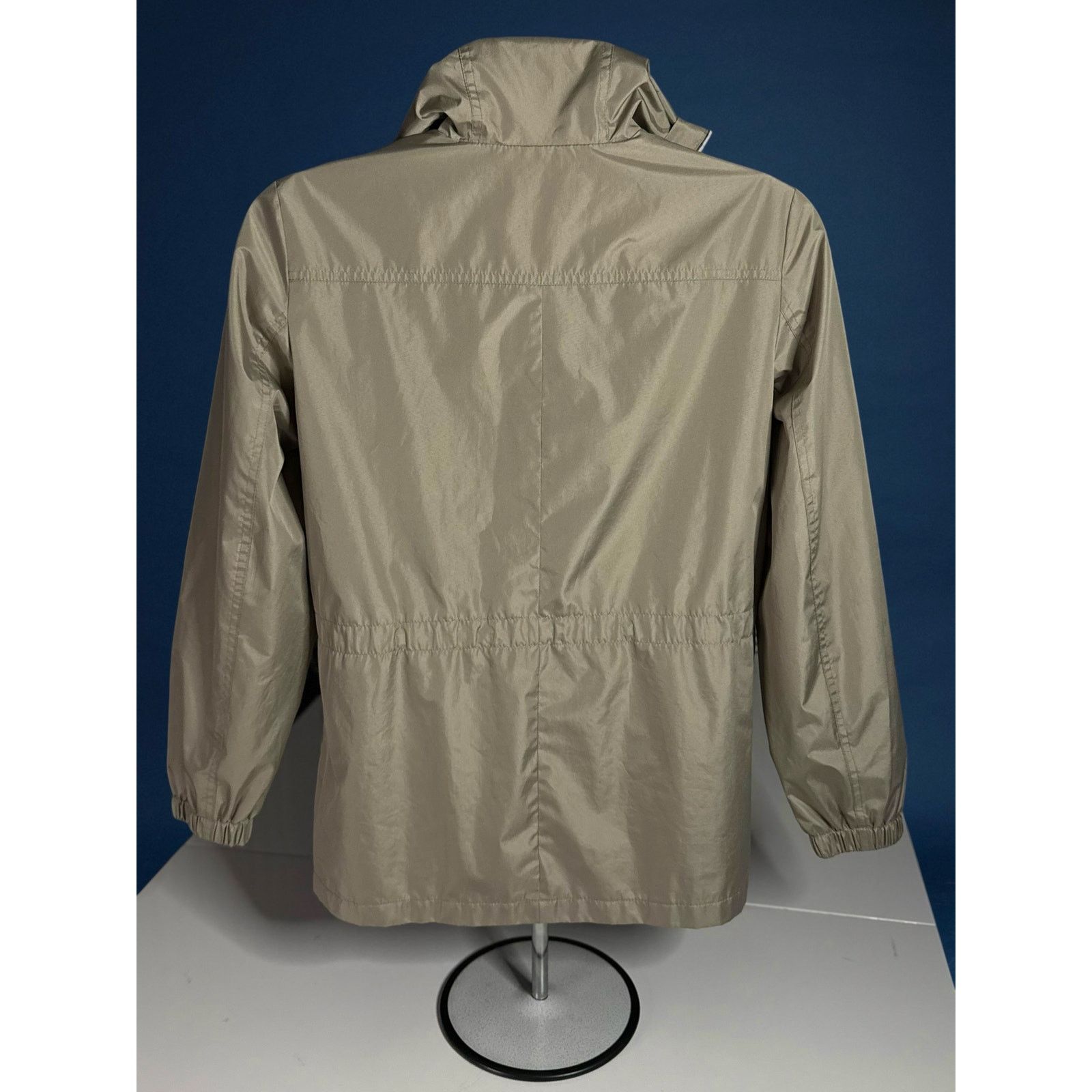 Other Laura Scott Women’s Hooded Windbreaker Zip Jacket – Beige Size S / US 4 / IT 40 - 3 Thumbnail
