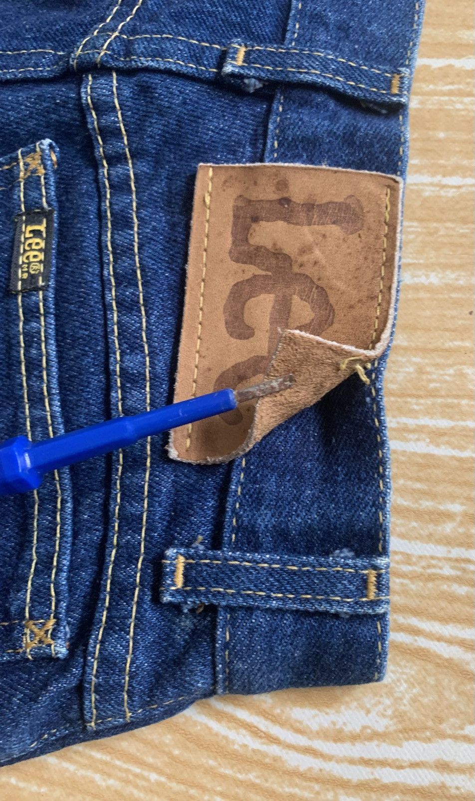 Lee × Vintage Rare!! Vintage 80s Lee Talon42 Zipper Made In USA Denim Pant Size 24" / US 00 / IT 34 - 19 Thumbnail