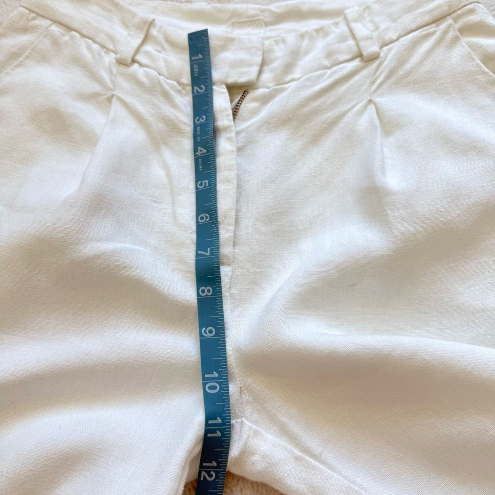 120% Lino 120 % Lino white women pants size 6 US Retail 350$ Size 28" / US 6 / IT 42 - 6 Thumbnail