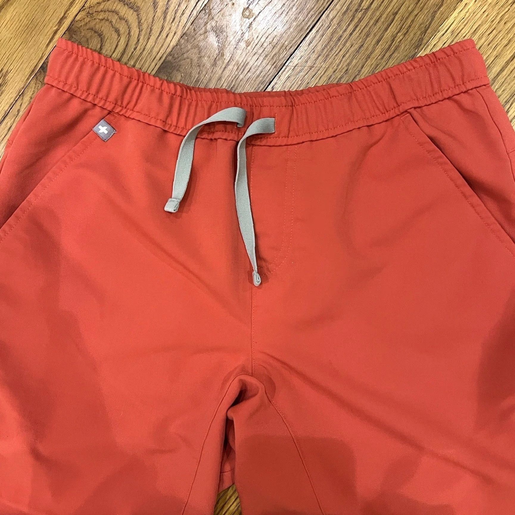 Vintage Figs Women's Medical Scrub Jogger Pants Size Small Orange Gray Tapered Drawstring Workwear Size 28" / US 6 / IT 42 - 2 Thumbnail
