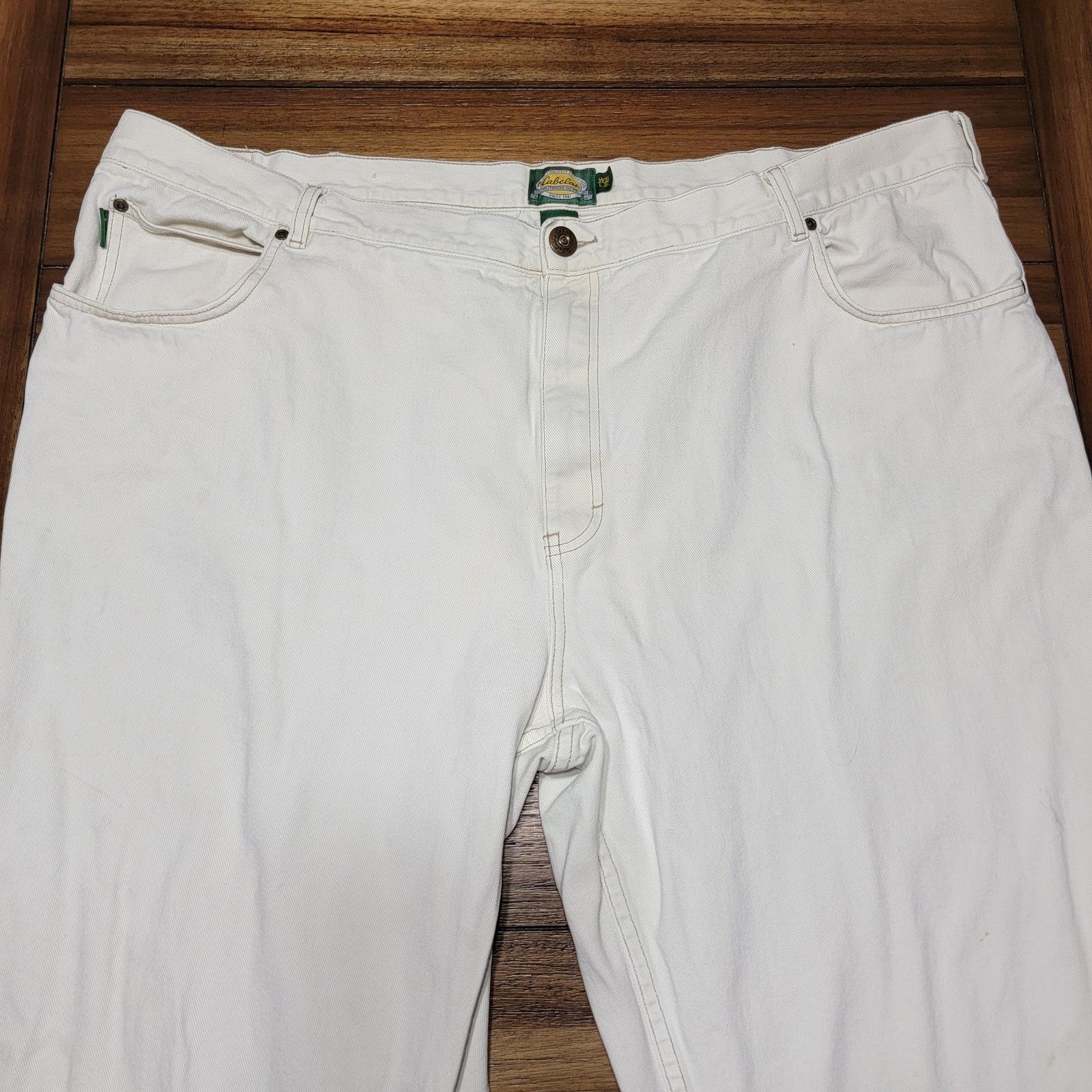 Cabelas Cabela's White Straight Denim Jeans - Size W50 X L32 Size US 44 / EU 60 - 2 Thumbnail